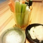 浅葱  - 野菜スティックアンチョビマヨネーズ
