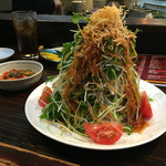 炭火焼肉 ぐら - チョモランマのような「大根サラダ」（2016.5）