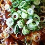 そらいえ - 広島焼き イカ玉 そば入り 1玉（アップ）