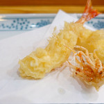 天ぷら新宿つな八 - 車海老と烏賊