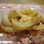 あそび - 2016年5月　1本うどんの黒蜜黄粉かけ