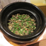 虎白 - 食事：鮑の炊き込みご飯1