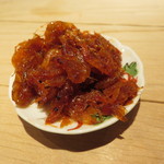 くろぎ - 桜海老と生姜の炊き込みご飯、桜海老の佃煮乗せ2