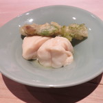 くろぎ - 鯛の白子とこしあぶらの天ぷら