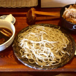 ふくや - 鴨汁蕎麦850円
      ミニかき揚げ丼200円