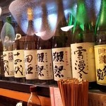Kawagoe Kuraduka Shouhei - ｶｳﾝﾀｰには日本酒が並んでました