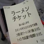 中華蕎麦 とみ田 - 券売機に５分並んでゲット（笑）