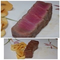 鉄板焼なか乃 - ◆１回目・・絶妙の焼き加減ですし、甘みを感じる美味しいお肉ですこと。