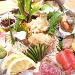 吉祥寺 三うら - 刺身盛り合わせ。