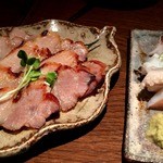 四季酒菜　和餐梵 - バラ肉の＊＊＊と＊＊イカのゲソ？（失念）