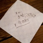 居酒屋　ちょーちょ - 御勘定したらソッと渡されました