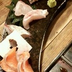 刺身三点盛りが五点に
