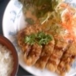 Restaurant Kirari - きらりで、牛かつ。570円。硬いわ。