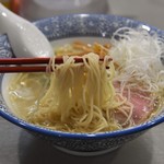 Mendokoro Shimizu - 塩ラーメンの麺