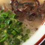 長崎楼 - 2016年5月上旬 ネギとキクラゲとスープの泡。