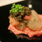 NARISAWA - 静岡県産伊勢海老とキャビア　ビーツのアラレ