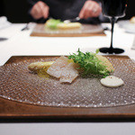 セッタンタ - Antipasto：フランス・ホワイトアスパラ 三重県・平貝☆