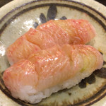 食堂 おがわ - 2016年5月。鱧の握り。