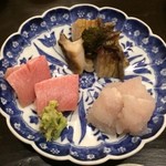 食堂 おがわ - 2016年5月。刺し盛り。