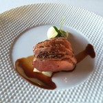 Ciel Bleu Restaurant - Magret de Canard with crispy duck leg, celery structures and jus of cinnamon