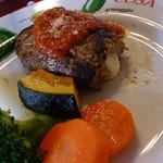 クチーナ・パパ - ハンバーグランチのハンバーグ（チーズインハンバーグ）