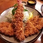 とんかつ 高座 - ヒレカツミックス定食