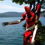 テラス席で弐号機と