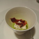 リストランテ カノフィーロ - アスパラのピュレとリコッタチーズ