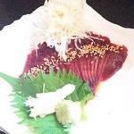 手打ちそば八轟 - 鮪の裏ホホ肉刺身