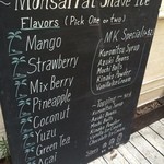 Monsarrat Ave Shave Ice  - メニュー