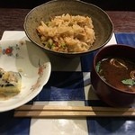 忍野八洲 - 筍と桜海老のごはん