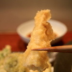 手打ち蕎麦 やの志ん - ”山独活”の天婦羅