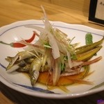 銀座魚勝 - イカナゴ炙りポン酢(2016/3月)