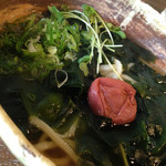 美糸 - 紀州南高梅と鳴門わかめのおうどん大盛り(750円)を頂きました。