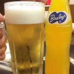 中華料理 哲ちゃん - その他写真:昼乾杯!息子とサッカーの後、久しぶりに哲ちゃんでビール。旨い プハー\(^o^)/
