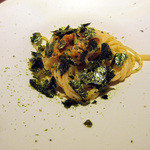 モーネ - 【5.パスタ】根室ウニ ワサビ 炭火炙りの海苔(2016.5月夜)