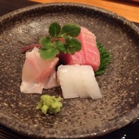 一心鮨 光洋 - お造り…中トロ、日向の石鯛、あおりいか　とろけました！
