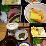 Sakanaya Asajirou - *お刺身は「よこわ」と「イカ」かしら・
      *天ぷらは「お野菜」のみ。
      ＊サラダが美味しいそうですよ。