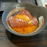 SATOブリアン - 福岡県産の糸島産の"つまんでご卵（らん）"と極上ヒレ