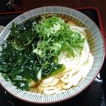 丸池製麺所 - 鳴門わかめうどん大のつめたいん(450円)