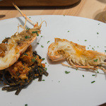 トラットリア フラテッリ ガッルーラ - 「イカ墨を練りこんだシャラテッリ」手長海老と三河産魚介のトマトソースの全景