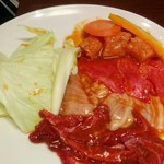 明月館 - ホルモンランチ肉　1600円