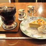 シマノコーヒー 大正館 - 2010/9　さつまいものチーズケーキセット730円