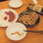 慶錦閣 - ピータン豆腐、メンマ、腸詰め
