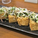 土と青 - 自家製 揚げ出汁 山形出汁のせ　680円