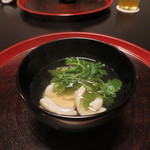 あさば - 田芹、わらび、山独活、太刀魚吸鍋の完成