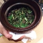 神保町 傳 - （2016/5　訪問）裏傳。山菜ソテーのご飯。