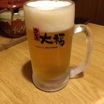 Karubiyadaifuku - 生ビール350円