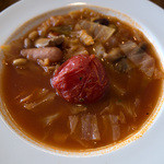 BREAD＆DISHES　MUGINOKI - 「完熟トマトの具だくさんスープ Lunch」（980円）。