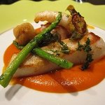 レストラン バカール - 山口・下関　マナガツオのポワレ　トマトとバージンオイルのクーリー